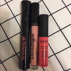 Buxom and Nyx lipsticks